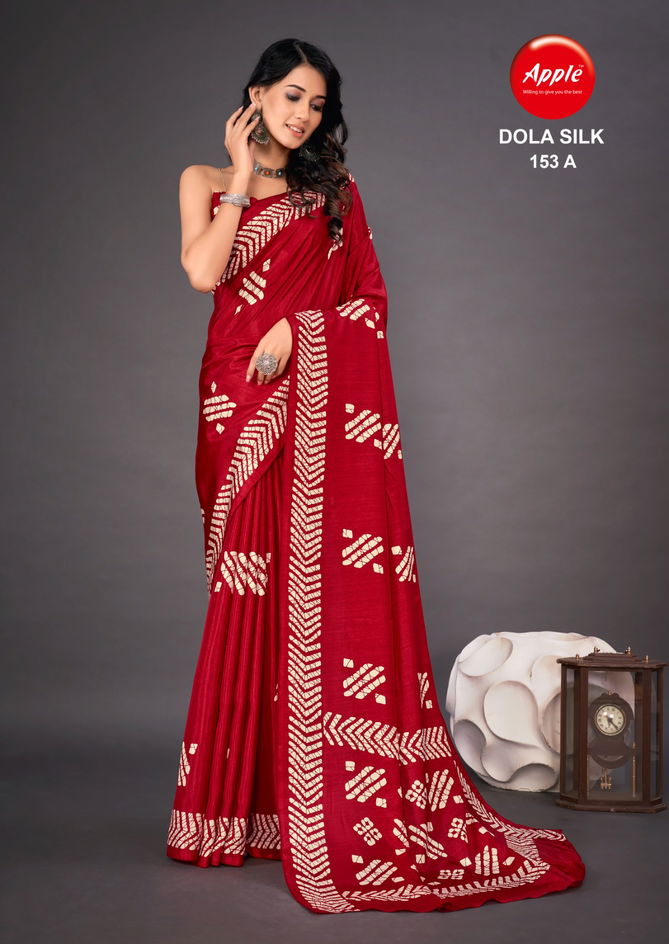 Apple Dola Silk 153 Daily Wear Printed Saree Catalog
